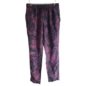 Andrew Marc x Richard Chai Silk Nightshade Floral Drawstring Pants
